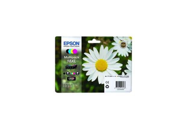 Immagine di cartucce inkjet alta capacità Margherite 18XL Epson n+c+m+g Conf. 4 - C13T18164012