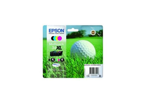 Immagine di Cartucce inkjet alta capacità Pallina da golf 34XL Epson n+c+m+g Multipack - C13T34764010
