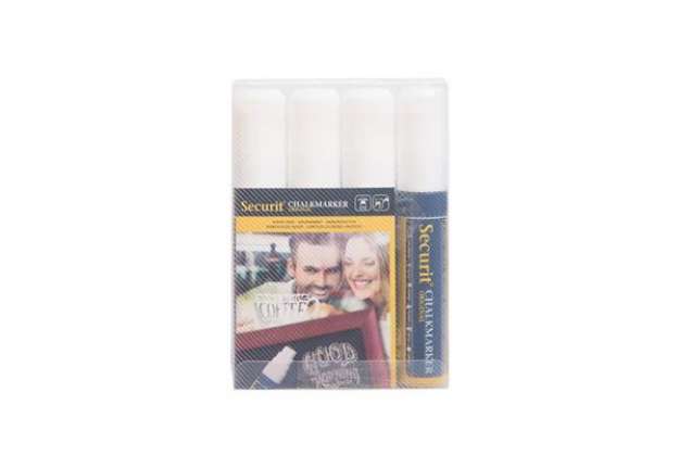 Immagine di Pennarello singolo a gesso liquido Securit® a punta grande 7-15 mm bianco SMA720-WT