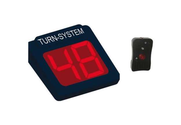 Immagine di Display eliminacode LED a 2 cifre PRINTEX  + radiocomando nero TR/DIS/2 LED K