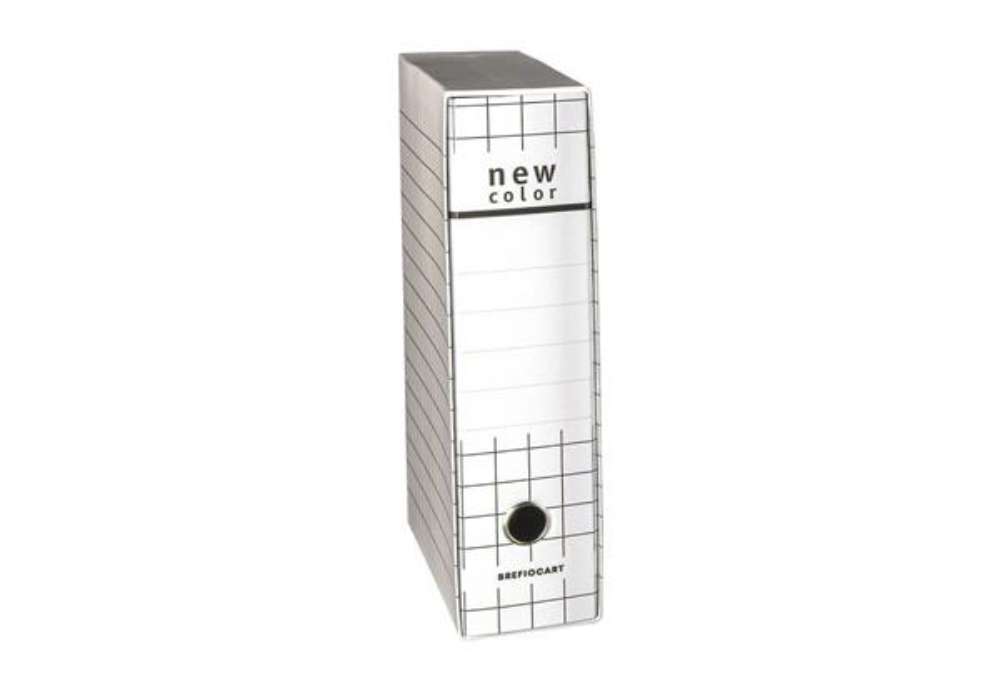 Immagine di Registratore protocollo con custodia BREFIOCART New Color 35x28,5 cm dorso 8 cm bianco - 0201180.BI