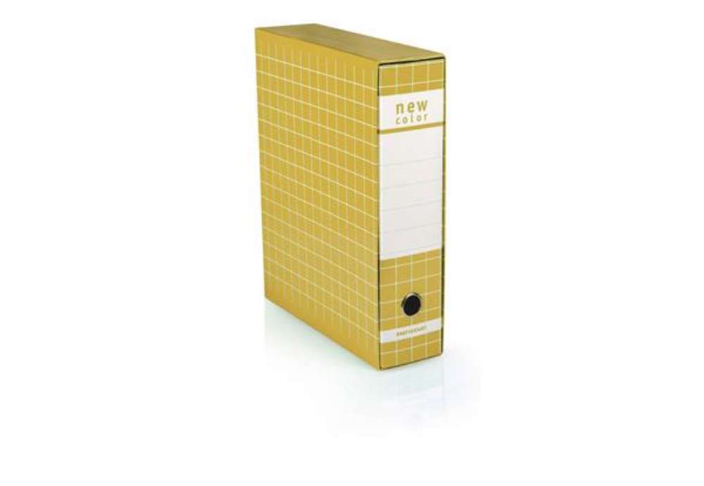 Immagine di Registratore protocollo con custodia BREFIOCART New Color 35x28,5 cm dorso 8 cm giallo - 0201180.GI