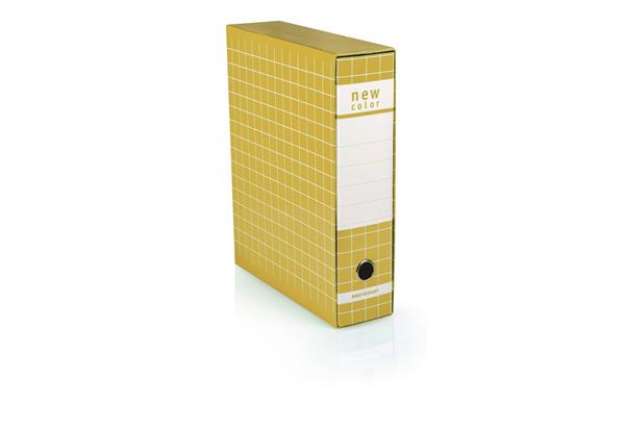 Immagine di Registratore protocollo con custodia BREFIOCART New Color 35x28,5 cm dorso 8 cm giallo - 0201180.GI