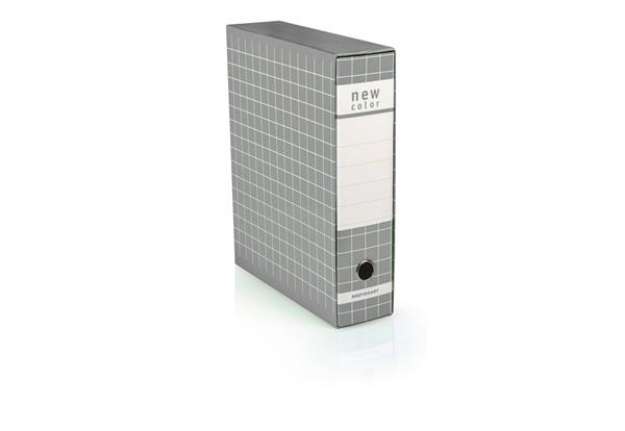 Immagine di Registratore protocollo con custodia BREFIOCART New Color 35x28,5 cm dorso 8 cm grigio - 0201180.GR