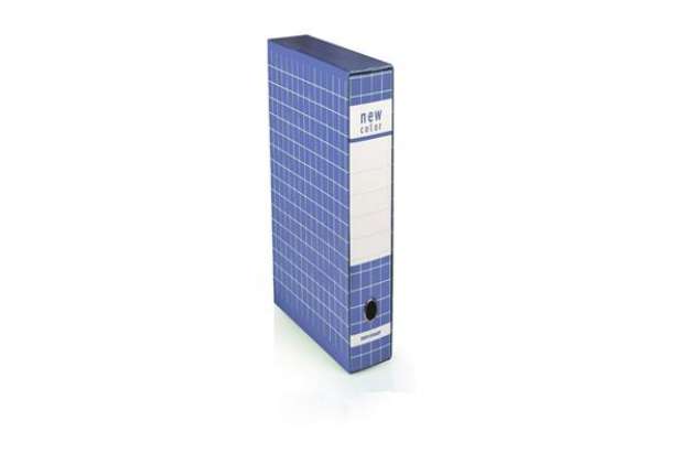 Immagine di Registratore protocollo BREFIOCART New Color Mignon 35x28,5 cm dorso 5 cm con custodia blu - 0201183
