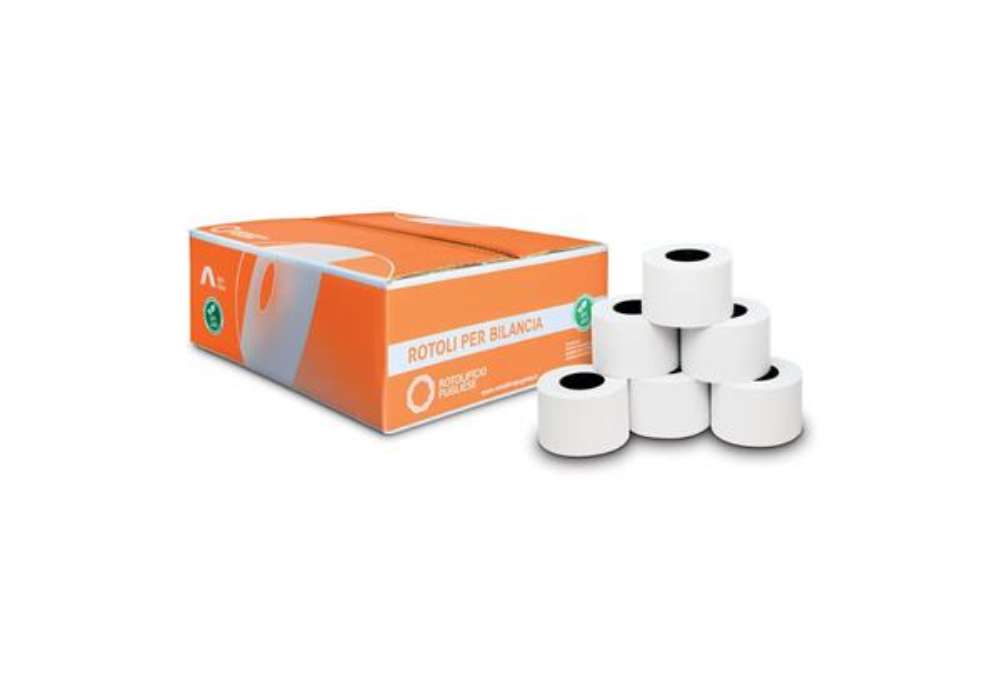 Immagine di Rotoli bilancia Rotolificio Pugliese carta termica BPA Free 57 mm x 30 m foro 12 mm - conf. da 10 -