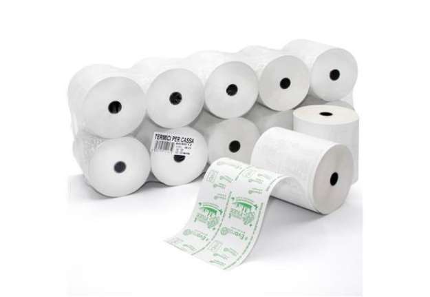 Immagine di Rotoli registratore di cassa Rotolificio Pugliese Evoroll lunga durata 57 mm x 30 m foro 12 mm  conf
