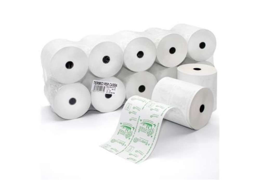 Immagine di Rotoli registratore di cassa Rotolificio Pugliese Evoroll lunga durata 80 mm x 80 m foro 12 mm  conf