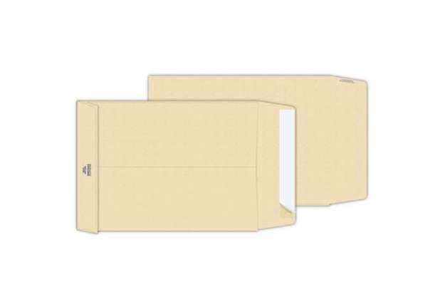 Immagine di Buste a sacco con soffietto Pigna Envelopes Multi Strip Extra 25+4 x 35 cm avana Conf. 250 pezzi - 0