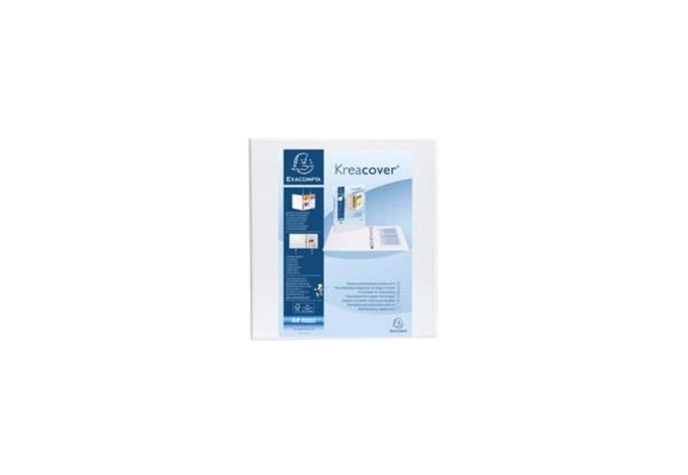 Immagine di Raccoglitore personalizzabile Exacompta A4 maxi Kreacover® bianco 4 anelli a D 60 mm - 51945E