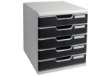Immagine di Cassettiera Exacompta MODULO Classic 5 cassetti 28,8x35x32 cm grigio/nero 301014D