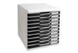 Immagine di Cassettiera Exacompta MODULO Classic 10 cassetti 28,8x35x32 cm grigio/nero 302014D