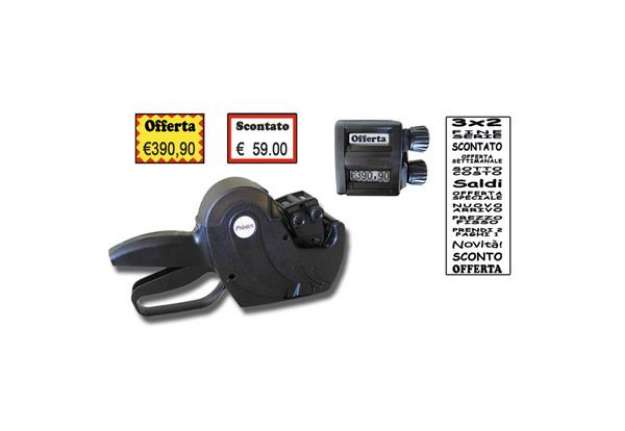 Immagine di Kit Prezzatrice Printex nero ''Cinghiettino + 7 Numerica'' nero PZ2619tone b01