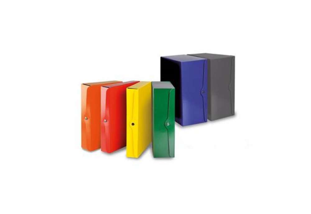 Immagine di Portaprogetti con bottone EURO-CART presspan monolucido 25x35 cm dorso 4 cm verde - CP04VE_DESK