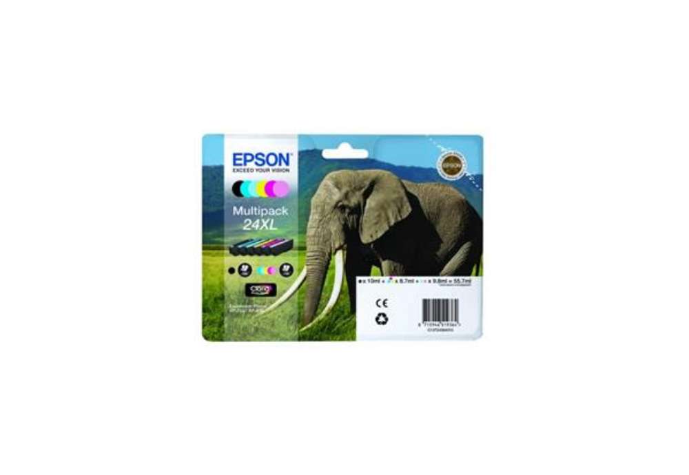 Immagine di Cartuccia inkjet Elefante 24XL Epson 6 colori C13T24384011