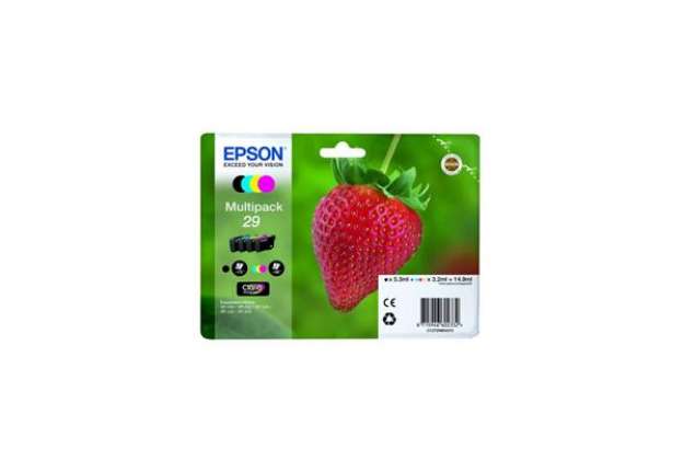 Immagine di Cartucce inkjet Fragola T29 Epson nero+ciano+magenta+giallo Multipack - C13T29864012