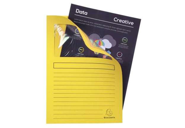 Immagine di Cartelline con finestra Exacompta Forever® A4 cartoncino 120 g/m² giallo conf. da 100 - 50109E