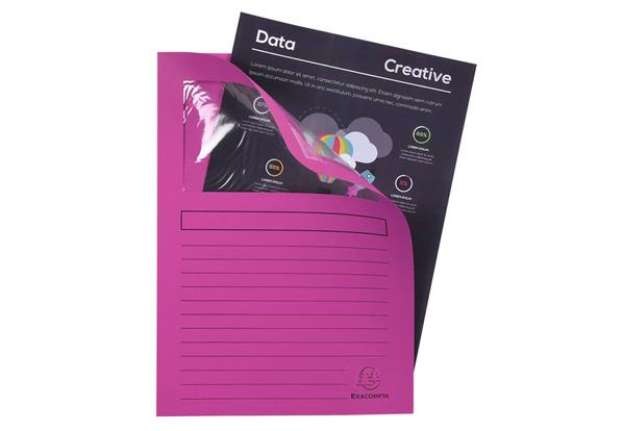 Immagine di Cartelline con finestra Exacompta Forever® A4 cartoncino 120 g/m² fucsia conf. da 100 - 50108E