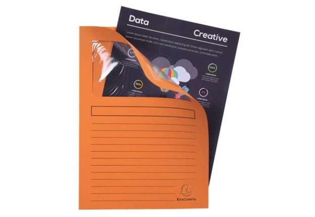 Immagine di Cartelline con finestra Exacompta Forever® A4 cartoncino 120 g/m² arancio conf. da 100 - 50104E