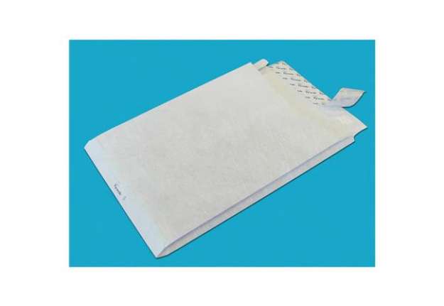 Immagine di Buste a sacco con strip Tyvek Postyvek 55 g/m² bianco 25x35,3 cm conf. 100 pezzi - 0754
