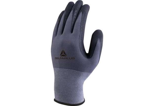 Immagine di Guanto da lavoro Delta Plus Tricot Poliammide Spandez-Palmo Nitrile/Pu+Spuntoni taglia 9 - VE727NO09