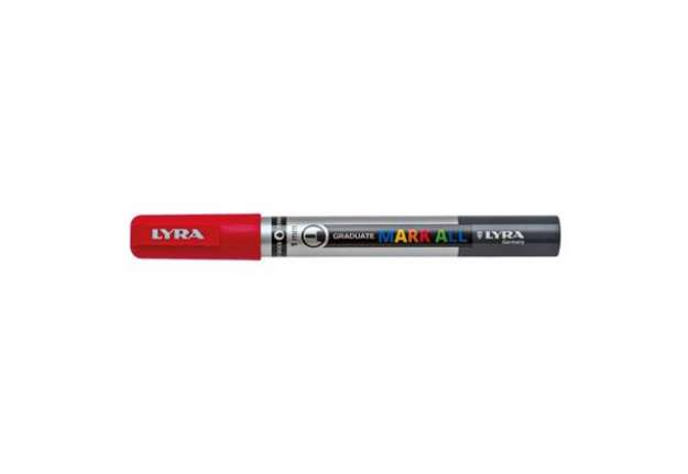 Immagine di Marcatore a tempera LYRA Graduate Mark All punta tonda 1 mm rosso L6810018