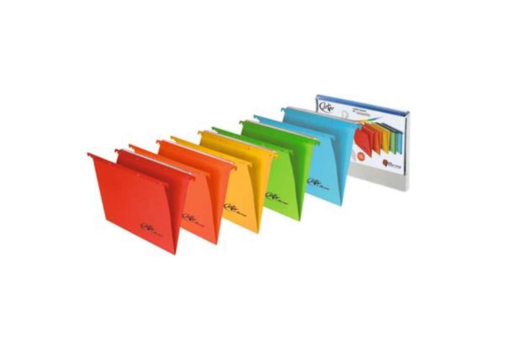 Immagine di Cartelle sospese orizzontali Joker interasse 39 cm assortiti fondo a V Conf. 10 pezzi - 400/395 LINK