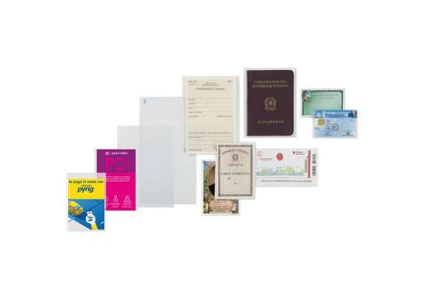 Immagine di Buste trasparenti a sacco FAVORIT Upocket liscia superior 11x21 cm conf. da 25 - 100460096