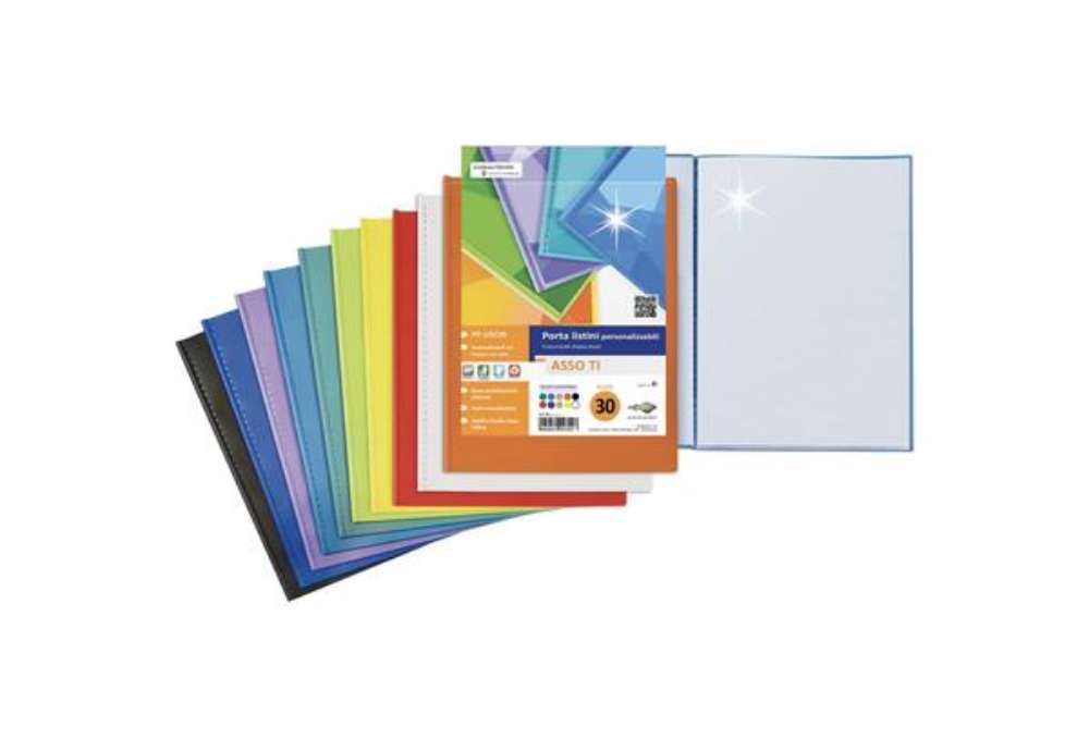 Immagine di Portalistini personalizzabili Sei Rota Asso TI 22x30 cm assortiti - 10 buste 57221090
