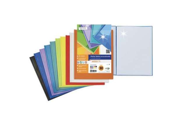 Immagine di Portalistini personalizzabili Sei Rota Asso TI 22x30 cm assortiti - 60 buste 57226090