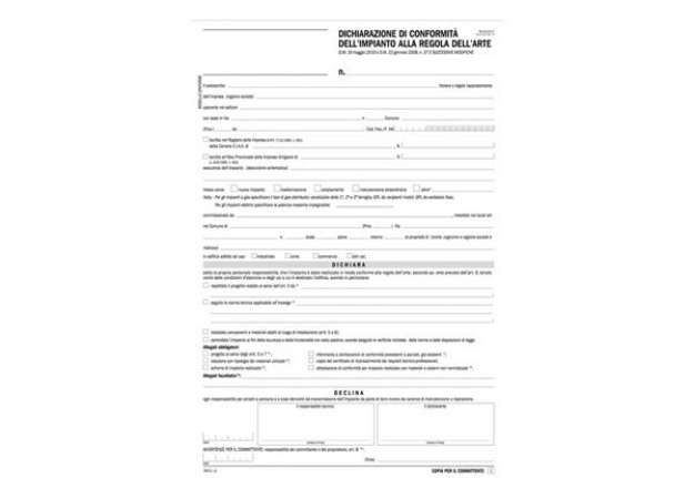 Immagine di Libretto di impianto data ufficio 50 fascicoli da 5 copie a fascicolo 31x21 cm - 884250000G