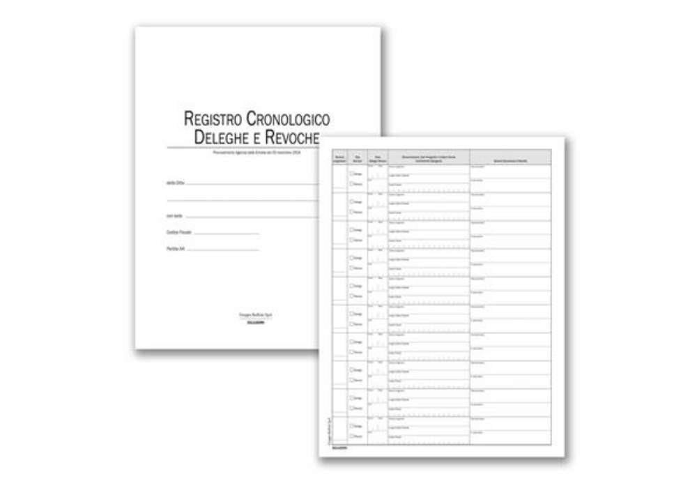 Immagine di Registro cronologico deleghe/revoche data ufficio 48 pagg. 31x24,5 cm DU351118DR0