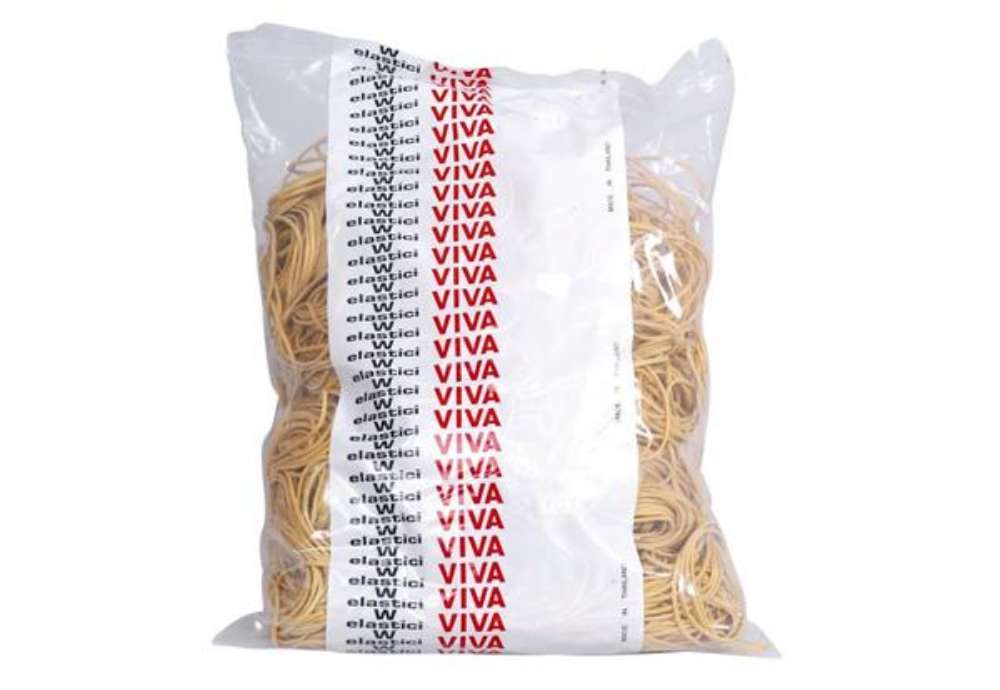 Immagine di Elastici in gomma VIVA giallo diametro 120 mm Conf. 500 gr - E120-500