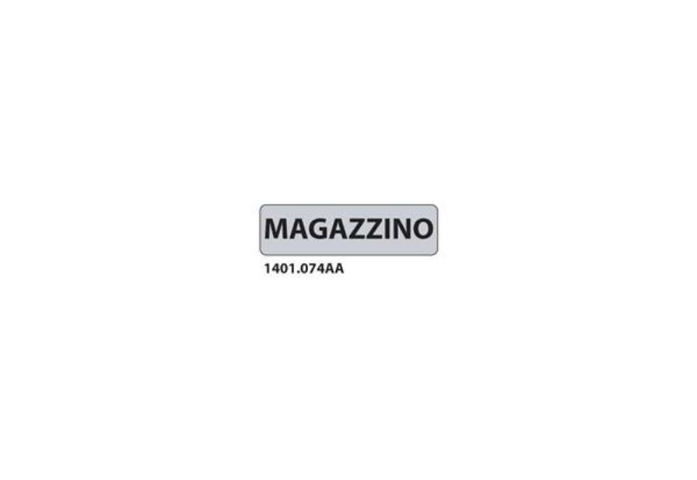 Immagine di Cartello adesivo per interni ''Magazzino'' Dixon Industries 17x4,5 cm Conf. 15 pezzi - 1401.074AA