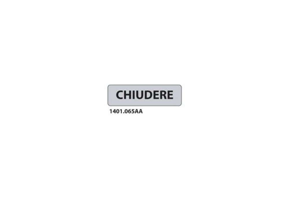 Immagine di Cartello adesivo per interni ''Chiudere'' Dixon Industries 17x4,5 cm Conf. 15 pezzi - 1401.065AA