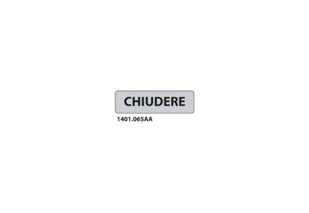 Immagine di Cartello adesivo per interni ''Chiudere'' Dixon Industries 17x4,5 cm Conf. 15 pezzi - 1401.065AA