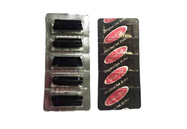 Immagine di Tamponi inchiostrati per prezzatrici Printex nero conf. 5 pezzi - TAMP/SM07