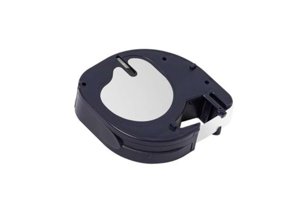 Immagine di Nastro per etichettatrice Q-Connect compatibile con Dymo LetraTag - plastica nero/bianco - 12 mm x 4