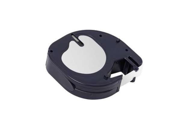 Immagine di Nastro per etichettatrice Q-Connect compatibile con Dymo LetraTag - carta - nero/bianco - 12 mm x 4