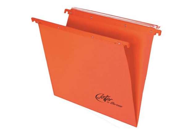 Immagine di Cartelle sospese orizzontali per cassetti Linea Joker 39 cm fondo V - arancio conf. 25 pezzi 400/395