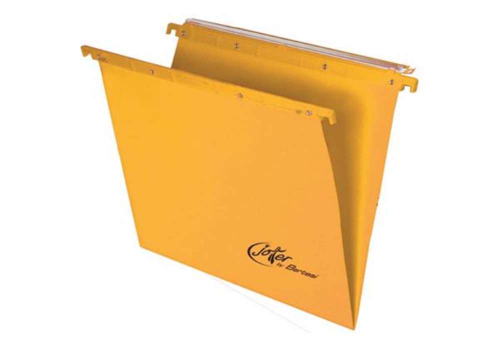 Immagine di Cartelle sospese orizzontali per cassetti Linea Joker 39 cm fondo V - giallo conf. 25 pezzi 400/395