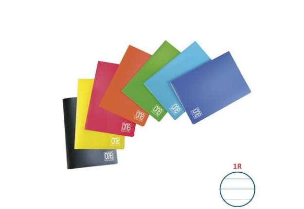 Immagine di Quaderno Maxi One A4 punto metallico Color PM PPL 80 gr rigatura 1R 20ff+1 colori  assortiti - 5573