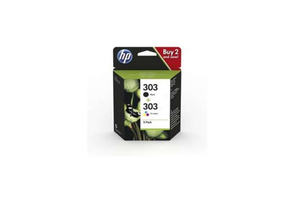 Immagine di Cartuccia inkjet 303 - 2 pack/tri-color HP 3YM92AE