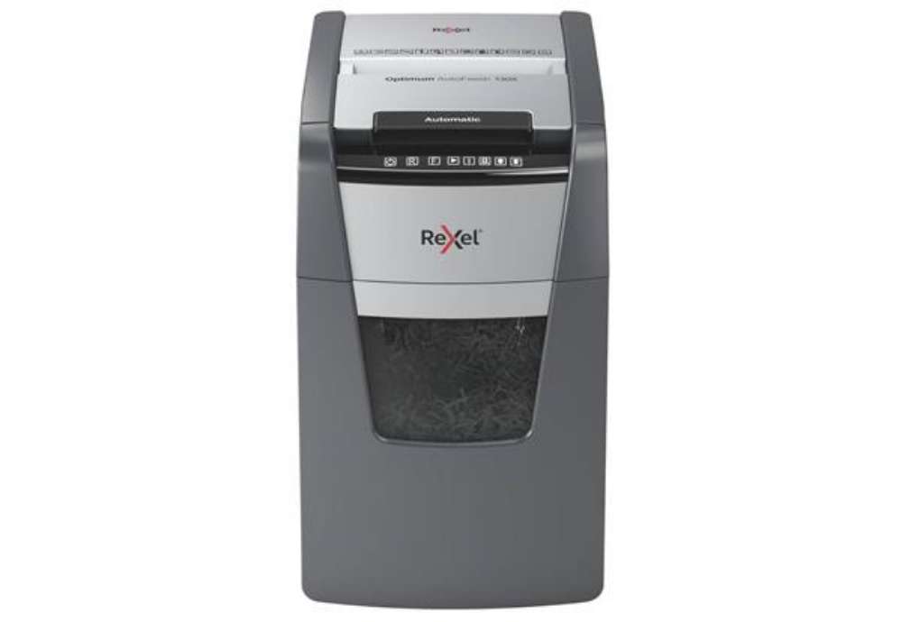 Immagine di Distruggidocumenti uso moderato Optimum AutoFeed+ 130X EU Rexel - P-4 - 44 L - taglio a frammenti 4x