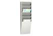 Immagine di Portadocumenti e riviste a muro Paperflow 6 scomparti A4 23,6x8,3x71,2 cm grigio chiaro - K500004