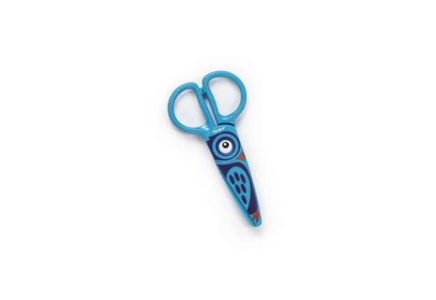 Immagine di Forbici per bambini 100% in plastica - Dahle blu con gufo R054676