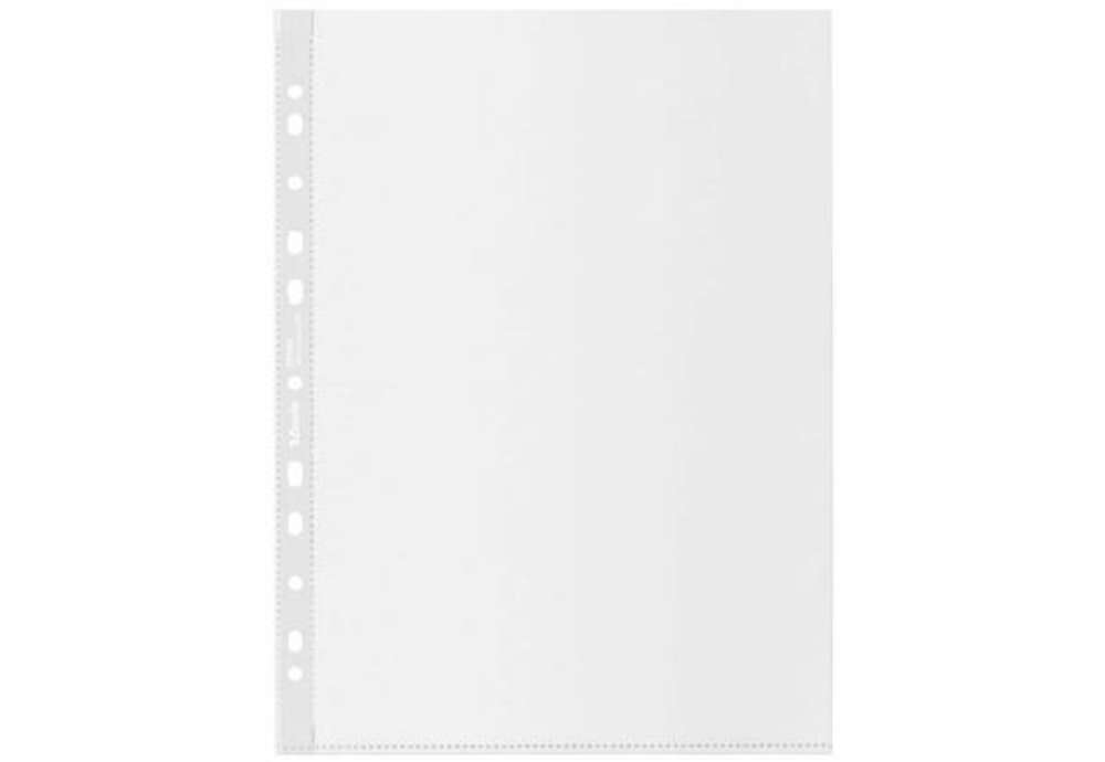 Immagine di Buste a perforazione universale Esselte Office f.to A4 100% riciclate trasparenti - conf. 100 pezzi