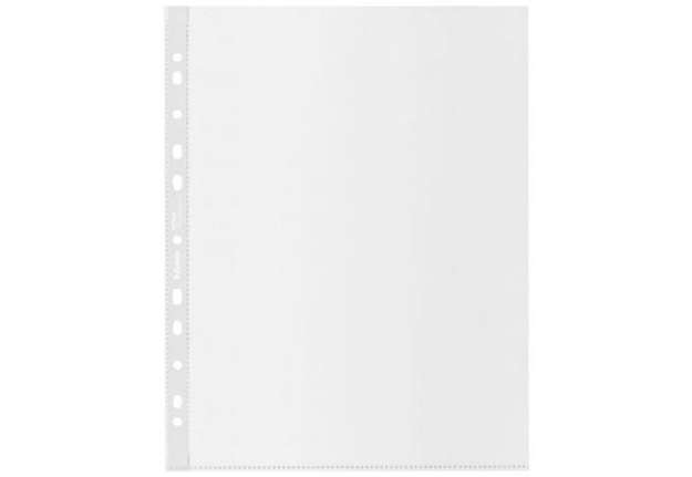 Immagine di Buste a perforazione universale Esselte De Luxe f.to 22x30 cm 100% riciclate trasparenti - conf. 50