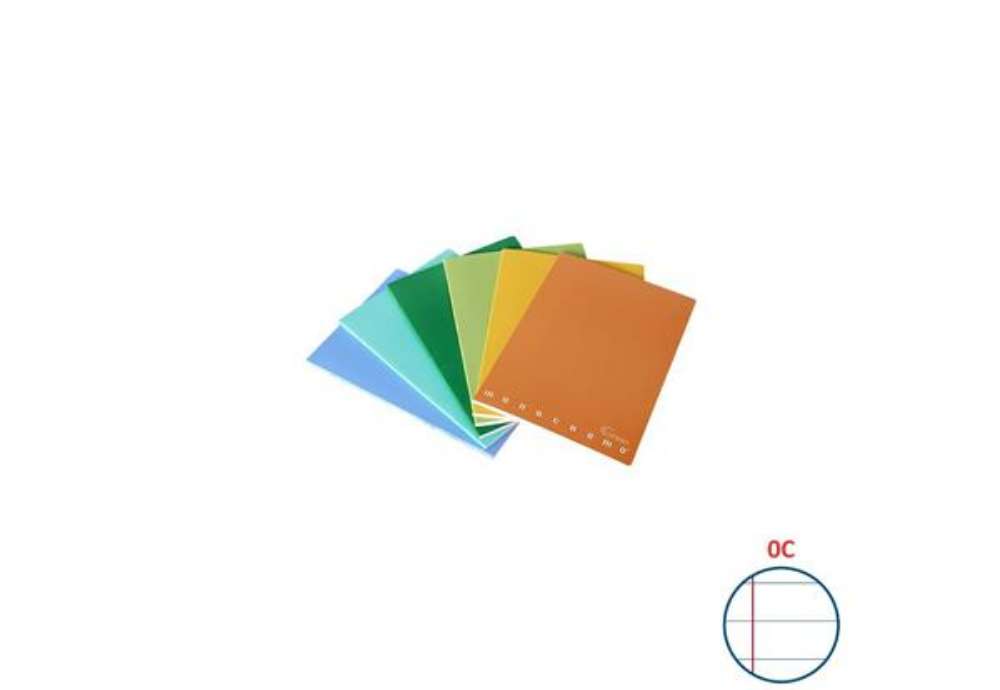 Immagine di Maxi quaderno Pigna Monocromo Green A4 - 80 g/m² - 42 ff - C - copertine assortite - conf. 10 pezzi