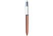 Immagine di Penna a sfera a scatto BIC 4 Colours Shine fusto Rose Gold - assortiti 4 colori - 504894